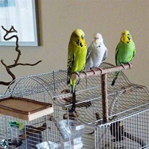 ShanLily Wood Bird Perches Parrot Stand Natural Perch Parakeet Toys Bird Cage Accessories for Bird Supplies Budgie Platform