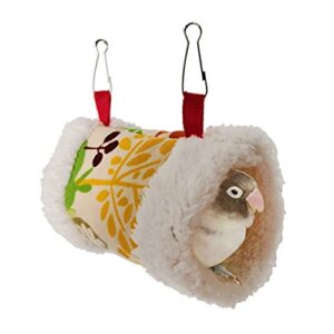 shanlily warm bird nest house bed hanging hammock plush hanging snuggle cave hut for pet parrot parakeet cockatoo