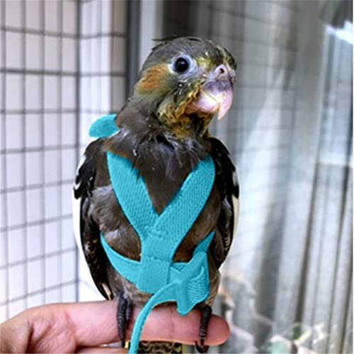 ShanLily Pet Parrot Bird Harness and Leash, Adjustable Training Design Anti-Bite, Bird Nylon Rope with Wing for Parrots, Suitable for Most Birds