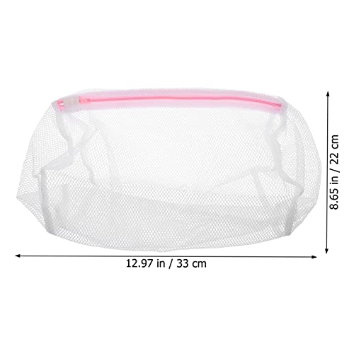 SOLUSTRE 5Pcs Mesh Laundry Bags Cylinder Shape Laundry Bag with Zipper Heavy Duty Fine Mesh Wash Bag Travel Storage Organize Bag for Lingerie Delicates Baby Clothes Socks, Pink