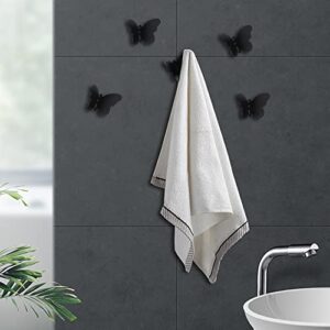 Mersuii 5pcs Butterfly Coat Hook Towels Storage Wall Hook Decoration Stainless Steel Hook Home Purses Clothes Hoodies Bath Towel Hangers for Hook Bathroom Kitchen Bedroom