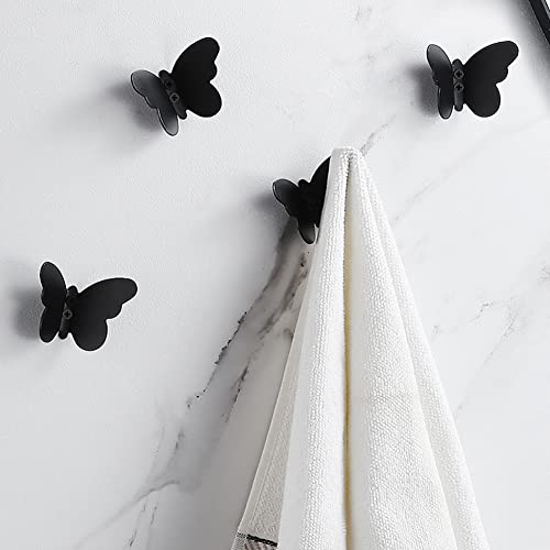 Mersuii 5pcs Butterfly Coat Hook Towels Storage Wall Hook Decoration Stainless Steel Hook Home Purses Clothes Hoodies Bath Towel Hangers for Hook Bathroom Kitchen Bedroom