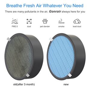 Gonrair 2PACK GL-2106 Air Purifier Filter Replacement GL-2106 Series Air Purifier H13 HEPA 6 Layers Filter