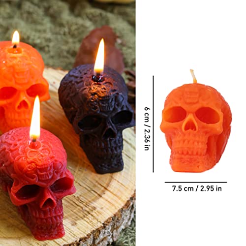 Skull Candle,Aesthetic Skull Candle, Decorative Candle, Decorative Burning Skull Candle, Home Decor, Home Gift, Aesthetic, Decoration, Colored, Colorful, Gift, Birthday, Halloween