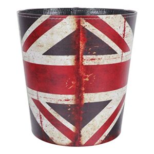 zerodeko 1pc flag decorative united container office trash european decor paper vintage living adorable household room garbage leather bathroom kingdom bucket lid england round bedroom the