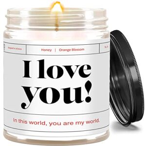 i love you gifts for her - candles anniversary gift for her, i love you candle gifts for girlfriend, love candles gifts for wife, romantic gifts for her, sister non toxic aromatherapy scented candles