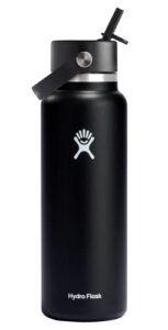 hydro flask 40 oz wide flex straw cap black