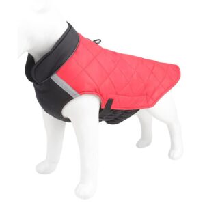 dog coats for small medium dogs boy girl cozy dog jackets coats winter vest pet windproof cold weather coats small medium dog clothes with reflective warm dog sweaters pet clothes for (red, xxxxl)