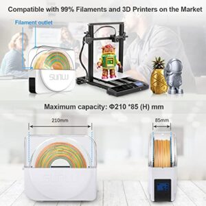 [2023 Official Upgrade] SUNLU 3D Printer Filament Dryer S1 Plus with Fan, Upgraded Dry Box for Filament Storage Holder, Compatible with 1.75 2.85 3.00 3D Filament, Keep Filament Dry During 3D Printing