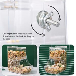 GLOGLOW Hamster Food Dispenser, Hamster Feeder Transparent Toxic Free Prevent Knock Over Automatic for Sugar Glider