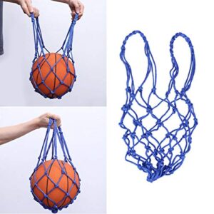 Homoyoyo Mesh Storage Bag 3pcs bag Handle Nylon Pocket Blue Draw Heavy Volleyball Bag Holder Duty with Football Accessoriesblue Single Basketball Net Mesh Sports Storage Soccer Carrier