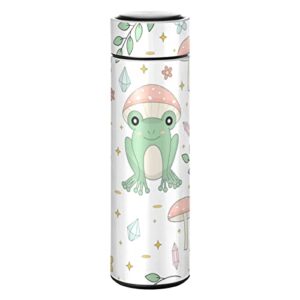 senya water bottle frog and mushrooms vacuum insulated stainless steel, double walled, 17 oz,keep cold or hot water bottle(229vb0a)