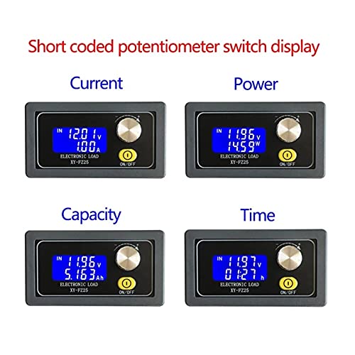 KXDFDC 4A 25W 5A 35W Digital Battery Capacity Tester Voltmeter Adjustable Constant Current Electronic Load Charger USB Ameter Meter