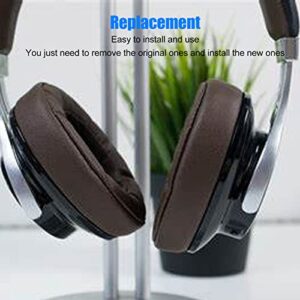 KOSDFOGE Replacement Ear Cushion Protein Leather Wearproof Headphone Ear Pads Compatible with Edifier W855BT(Brown)