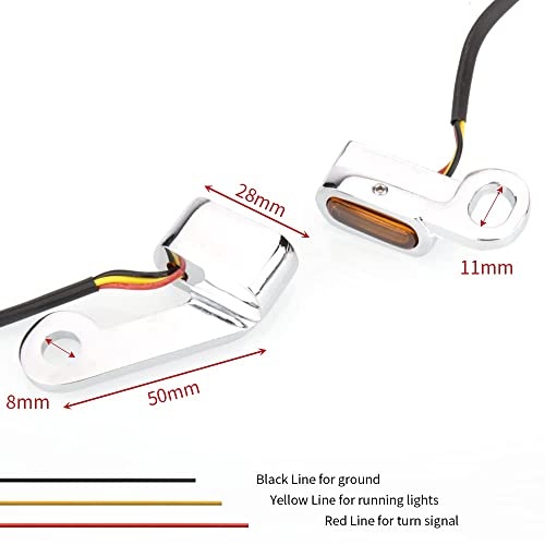 HAZAWA Led Motorcycle Turn Signals Switchback Mini Blinkers Handlebar Marker Light Compatible with Harley Sportster 1200 Iron 883 (Specific CH-Amber)