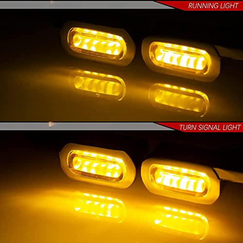 HAZAWA Led Motorcycle Turn Signals Switchback Mini Blinkers Handlebar Marker Light Compatible with Harley Sportster 1200 Iron 883 (Specific CH-Amber)