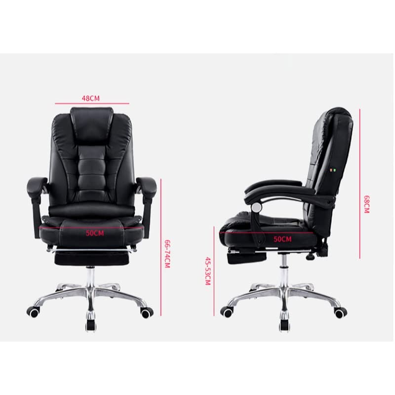 SEASD Office Chair Multifunction Office Computer Chair Swivel Reclining Boss Chair Household Study Room