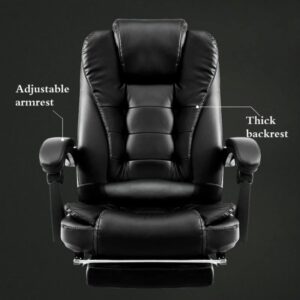 SEASD Office Chair Multifunction Office Computer Chair Swivel Reclining Boss Chair Household Study Room