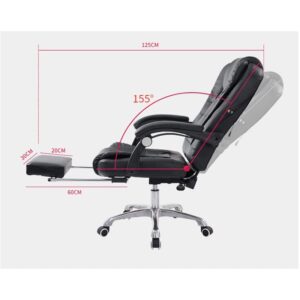 SEASD Office Chair Multifunction Office Computer Chair Swivel Reclining Boss Chair Household Study Room