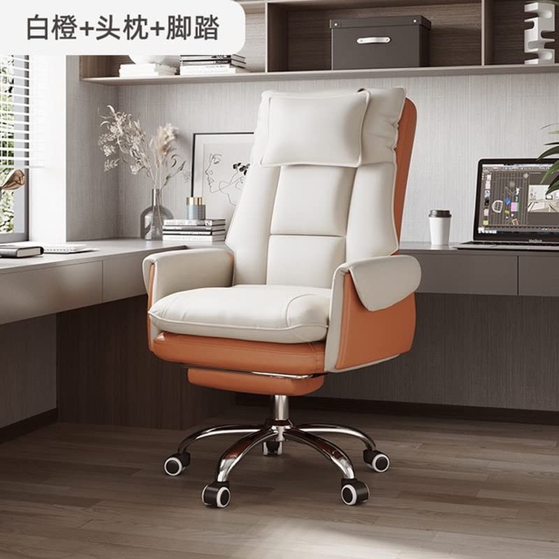 SEASD Office Chair Home Computer Chair Lift Swivel Chair Backrest Comfortable Sedentary Boss Chair Lunch Break Reclining Chair