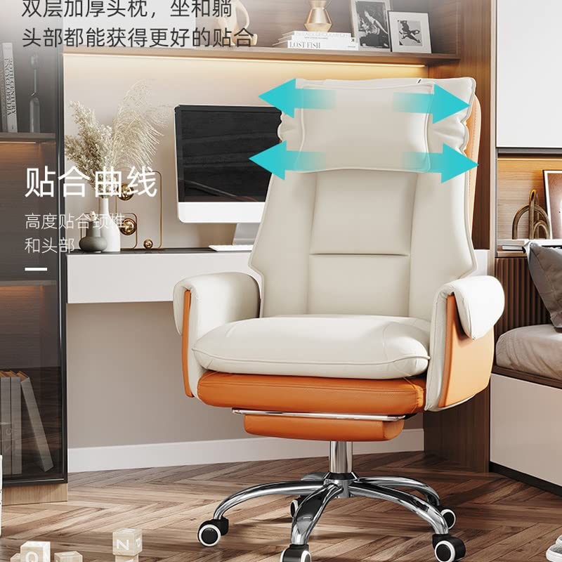 SEASD Office Chair Home Computer Chair Lift Swivel Chair Backrest Comfortable Sedentary Boss Chair Lunch Break Reclining Chair