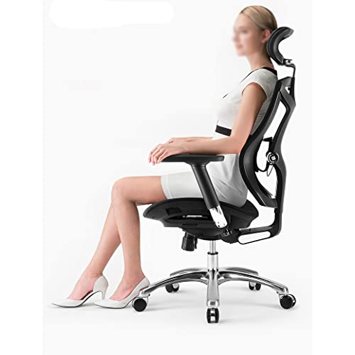 SEASD Ergonomic Computer Chair Home Waist Engineering Office Chair E-Sports Seat Human Design Multi-Function Adjustment