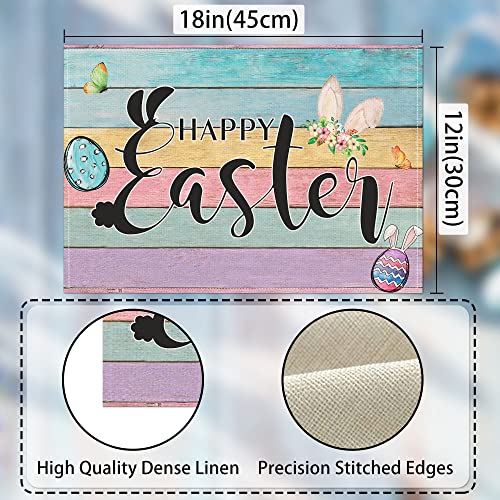 Pinata Easter Placemats, Easter Decorations - Placemats Set of 6 Kitchen Decor, Bunny Place Mats for Dinner Party Decoration, Rectangle Peeps Truck Hip Hop Table Mats12x18inch Spring Decor