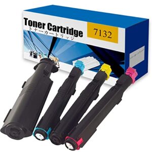 compatible toner cartridge replacement for xerox workcentre 7132 7232 7242 printer 1set-cmyk
