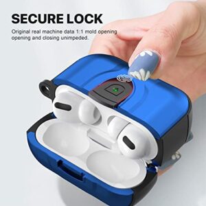Valkit Compatible Airpods Pro 2nd Generation Case Clear + Valkit Compatible Airpods Pro 2nd Generation Case Cover with Lock for Men Women Bundle