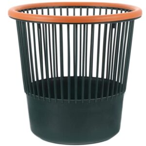 zerodeko trash bin trash bin trash can wastebasket with pressing ring modern rubbish bin arbage bucket large capacity waste paper container for home office bathroom green trash cans trash cans