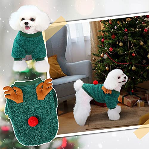 HonpraD Small Puppy Shirt with Your Celebrate Christmas Clothes Cat Dog Fleece Warm Pet Clothes Small Dog Fleece Sweater