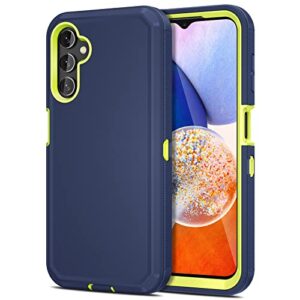 jiunai compatible with galaxy a14 5g case, shockproof heavy duty dual layer outdoor drop protection dustproof armor cover hybrid rugged sports matte phone case for samsung galaxy a14 5g 2023 blue