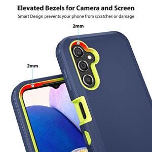 Jiunai Compatible with Galaxy A14 5G Case, Shockproof Heavy Duty Dual Layer Outdoor Drop Protection Dustproof Armor Cover Hybrid Rugged Sports Matte Phone Case for Samsung Galaxy A14 5G 2023 Blue