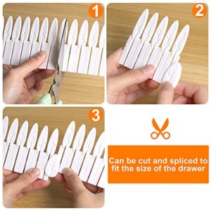 Spoilu 8Pcs Drawer Dividers, Adjustable Drawer Dividers, Sock Organizers for Dresser Drawers, Can Be Cut and Spliced Drawer Dividers, Free 4 Splicing Buckle