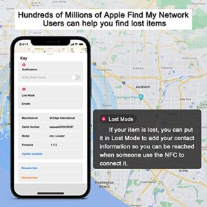 Keys Finder, Works with Apple Find My App (Only for iOS 15.1 Above), Bluetooth Tracker and Item Locator for Lost Keys, Bags, Wallets, Luggage (Black)