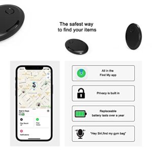 Keys Finder, Works with Apple Find My App (Only for iOS 15.1 Above), Bluetooth Tracker and Item Locator for Lost Keys, Bags, Wallets, Luggage (Black)
