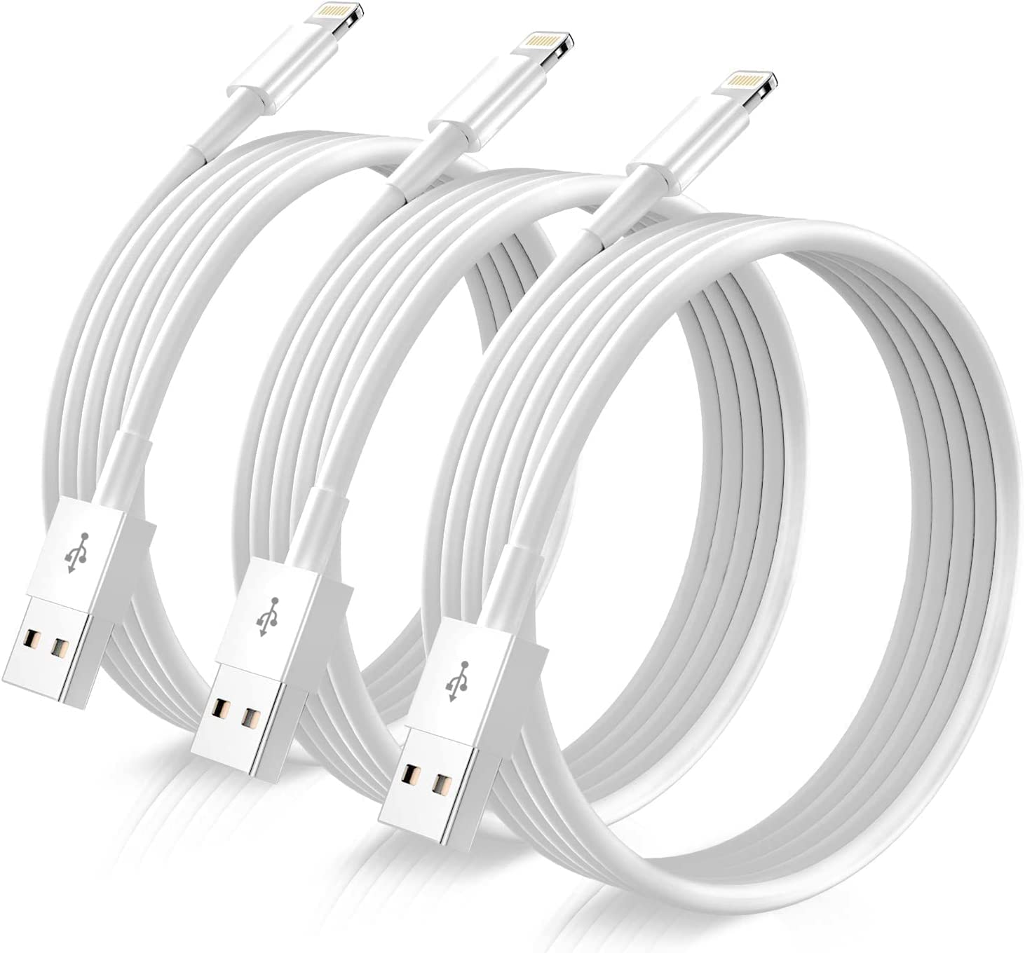 iPhone Charger Cable 6FT [Apple MFi Certified] 3Pack USB-A to Lightning Fast Charger for Apple iPhone, iPad 20,000 Bend Lifespan…