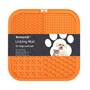 MateeyLife Large Lick Mat for Dogs & Cats with Suction Cups, Lick matts for Large Dogs Anxiety Relief, Cat Peanut Butter Lick Pad, Dog Enrichment Toys for Boredom Reducer, Dog Treat Mat for Bathing