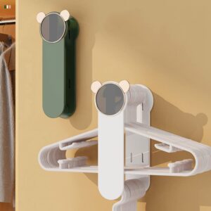 Wall Mounted Hanger Organizer, Expandable Clothes Hanger Storage Rack, No Drilling, Space Saving, Foldable Hanger Holder for Home, Closet, Laundry Room