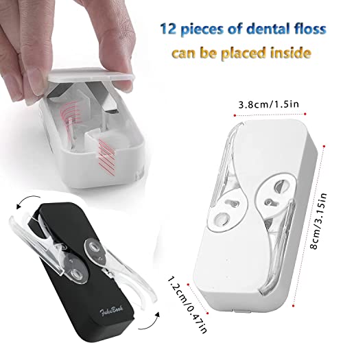 4PCS Flosser Dispenser Refillable，Portable Travel Floss Case,Dental Floss Dispenser Automatic Dental Floss Picks Cases for Teeth Cleaning