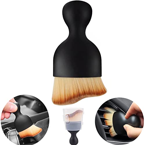 Auto Interior Dust Brush, Car Cleaning Brushes Duster, Soft Bristles Detailing Brush Dusting Tool for Automotive Dashboard, Air Conditioner Vents, Leather, Computer,Dashboard,Scratch Free