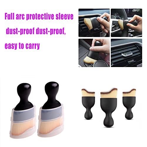 Auto Interior Dust Brush, Car Cleaning Brushes Duster, Soft Bristles Detailing Brush Dusting Tool for Automotive Dashboard, Air Conditioner Vents, Leather, Computer,Dashboard,Scratch Free