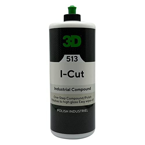 3D I-Cut Industrial Cutting Compound - Fast Cutting Industrial Grade Rubbing Compound - Great for Fast-Paced High Volume Shops 32oz.