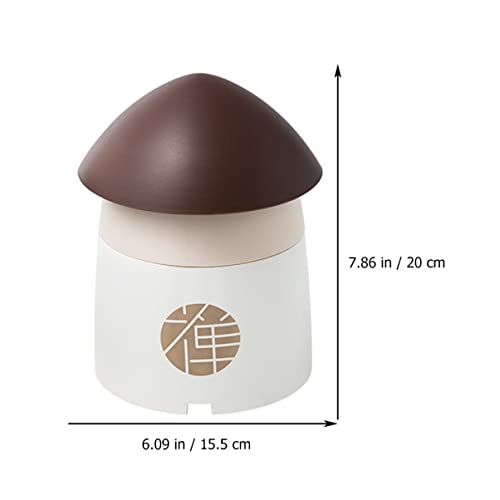 NUOBESTY Bedroom pc Waste Lid Cartoon Shaped Household Bathroom Convenient Trash Cover Can Room Container Push Mushroom Style Push- Paper Living Practical Mini Plastic Home Plastic Bins Plastic Bins