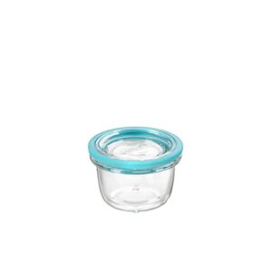 bormioli rocco frigoverre future 6.25 oz. round food storage container, made from durable glass, dishwasher safe, made in italy.