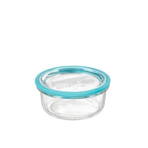 bormioli rocco frigoverre future 17.25 oz. round food storage container, made from durable glass, dishwasher safe, made in italy.