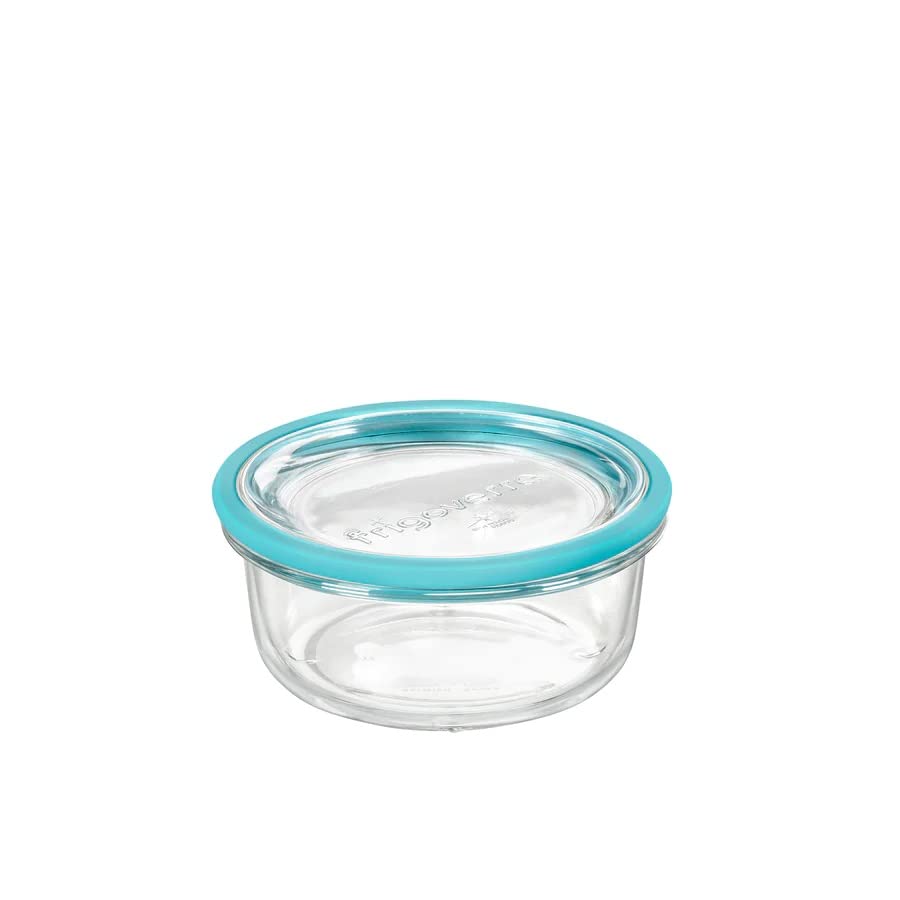 Bormioli Rocco Frigoverre Future 17.25 oz. Round Food Storage Container, Made From Durable Glass, Dishwasher Safe, Made In Italy.