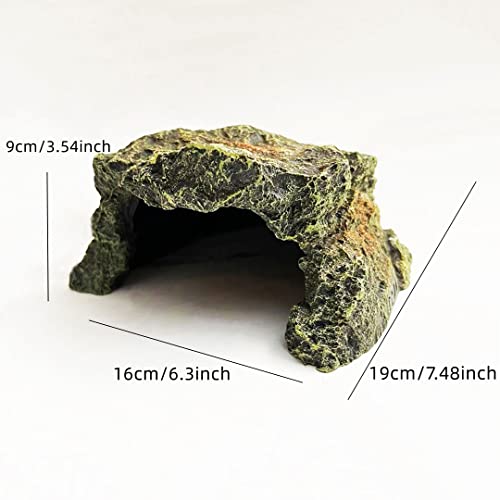 JXCBXJ Reptile Rock Hide Cave,Aquarium Escape Habitat Cave,for Small Lizards,Frogs,Turtles,Snakes