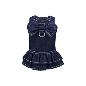 girl dog clothes large breed pet dress spring and summer pet clothing spring cute supplies denim dress denim dress summer sweaters for dogs