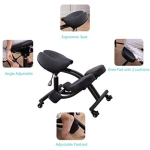 WAEYZ Ergonomic Kneeling Chair, Height and Angle Adjustable Chairs, Tilt Balance Seat, for Learning Office Rocking Chair,Improves and Corrects Posture Chair